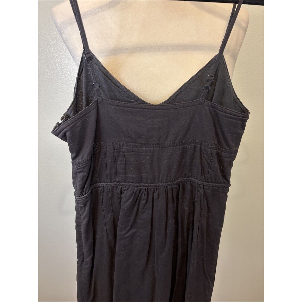 American Eagle Women's Size 0 Black Cotton Sundress Spaghetti Strap Tie Waist - Picture 8 of 11